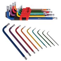 9-delige Torx sleutelset T10–T50 – Kleurgecodeerd