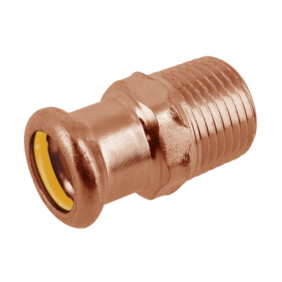 Photo of BONFIX press fitting red copper gas male adapter 1 1/2inch x 35mm FR