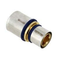 Bonfix Alu-press brass fitting coupling straight reduced 50mm x 32mm FF