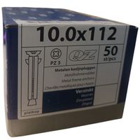 QZ kozijnpluggen platkop 10.0 x 112 - 50 stuks