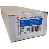 Construction screws wafer head 6.0 x 280 50 pcs