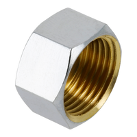 BONFIX brass chromed threaded fitting cap 1 1/4inch Rp