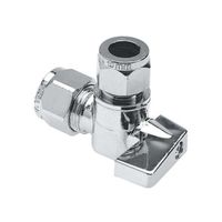 BONFIX messing verchroomd knel minikogelkraan met verchroomde knop haaks 10mm FF