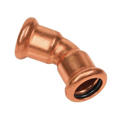 Photo of BONFIX press fitting red copper elbow 45 degrees 35mm FF