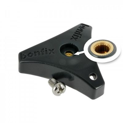 Foto van Bonfix kunststof knop met messing insert en schroef 71606-71607