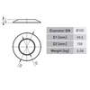 Image of SPKP pellet 100 – pellet stove chimney pipe silicone rosette diameter Ø100mm