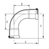 Afbeelding van Steelpres C-staal persfitting kniekoppeling 42 x 42 mm