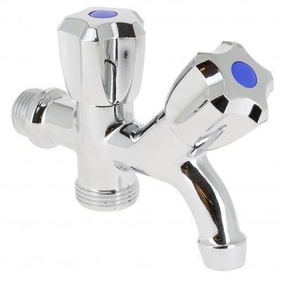 Foto van Bonfix dubbele verchroomde tapkraan 1/2inch x 3/4inch RR