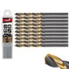 Afbeelding van Tvardy HSS Metaalboor 5.5 mm - Zwart-Goud TiN Gecoate Spiraalboor