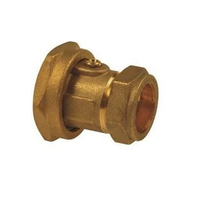 Foto van EnergyBy pompkoppeling met geïntegreerde afsluiter 1 1/2inch binnendraad x 22mm knel