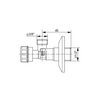 Afbeelding van Anco hoekstopkraan 1/2inch x 1/2inch met rozet en ronde handgreep