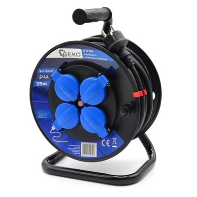 Elektrische Kabelhaspel 25 m – 4 Stopcontacten – 230V – 3x1.5mm² - GEKO