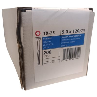 Chipboard screws 5.0 x 120 partial thread