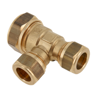BONFIX messing knelfitting T-stuk verlopend 22mm x 15mm x 15mm FFF