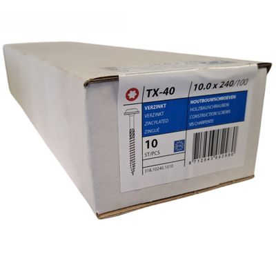 Photo of Construction screws wafer head 10.0 x 240 - 10 pcs