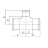 Afbeelding van Steelpres C-staal M 28mm persfitting T-stuk verlopend 28mm x 22mm x 28mm