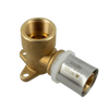 Afbeelding van BONFIX Alu-pers messing muurplaat binnendraad 25 x 3/4 inch