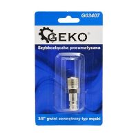 GEKO Perslucht Insteeknippel 3/8 inch Buitendraad – Messing
