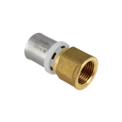 Photo of BONFIX Alu-pers - brass press coupling - press fitting - female adapter 1/2inch x 25mm FRp