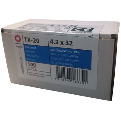 Photo of Pocket hole screws coarse thread 4.2 x 32 - 100 pcs