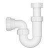 Afbeelding van Martens PP 1 1/2inch x 40mm P-sifon verstelbaar muuraansluiting - klemaansluiting wit