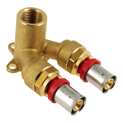 Photo of Bonfix Alu-press brass fitting wall plate 16 x 1/2