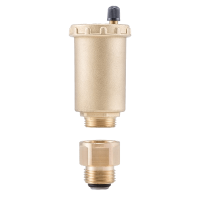 EnergyBy automatische ontluchter 1/2inch met afsluitklep/serviceklep Foto van EnergyBy automatische ontluchter 1/2inch met afsluitklep/serviceklep