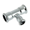 Image of BONFIX press fitting galvanized steel Tee reduced 54mm x 28mm x 54mm FFF