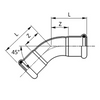 Afbeelding van Steelpres C-staal M 35mm persfitting bocht 45 graden