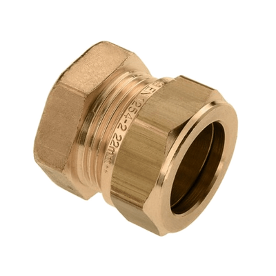 BONFIX messing knelfitting eindkap 22mm F