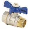 Image of BONFIX brass threaded fitting ball valve blue butterfly knob 1/2inch RRp