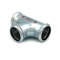 Steelpres carbon steel M press fitting Tee 54mm FFF