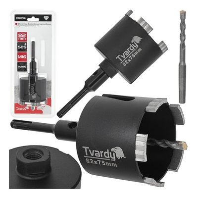 Foto van Tvardy Diamant Segmentkroonboor Gatenzaag Turbo 82 mm – SDS-Plus M16