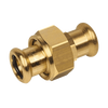 Image of BONFIX press red copper 3-piece coupling 22mm x 22mm FF