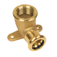 BONFIX press fitting red copper silicium wall plate 22mm x 3/4inch FRp