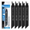 Afbeelding van Reciprozaagbladen voor Metaal 150 mm – Bi-metaal – 24 TPI – Set van 5 – GEKO