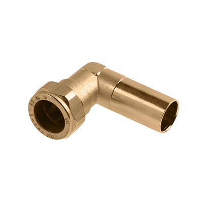 Photo of BONFIX brass compression fitting push-in elbow 22mm MF