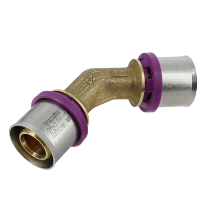 Photo of Bonfix Alu-press brass fitting coupling elbow 26mm FF