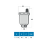 Afbeelding van EnergyBy automatische ontluchter 1/2inch met afsluitklep/serviceklep