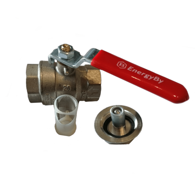 EnergyBy filterball kogelkraan met magneet - DN20 3/4inch (vuilfilter) EnergyBy filterball kogelkraan met magneet - DN20 3/4inch (vuilfilter)