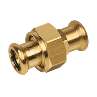 BONFIX press fitting red copper 3-piece coupling 15mm FF