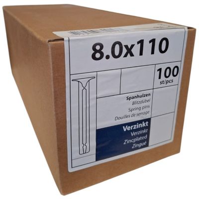 Foto van Spanhulzen 8.0 x 110 - 100 stuks