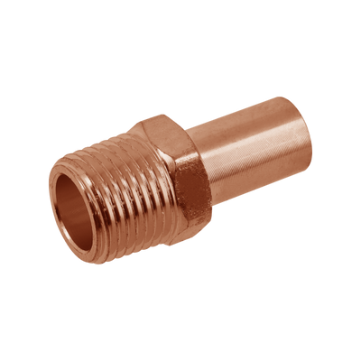 Photo of BONFIX press fitting red copper push-in coupling male thread 35mm x 1 1/4inch MR