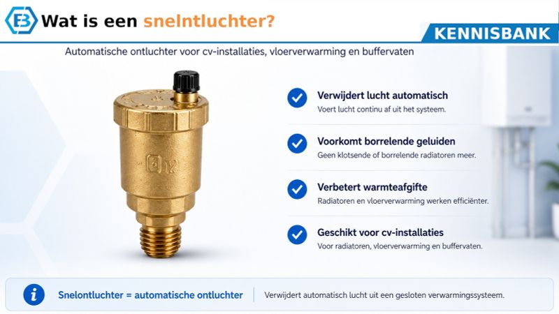 Wat is een automatische ontluchter (snelontluchter)?