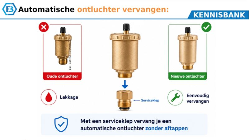 Automatische ontluchter vervangen