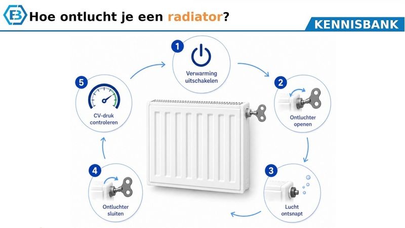 Hoe ontlucht je een radiator?
