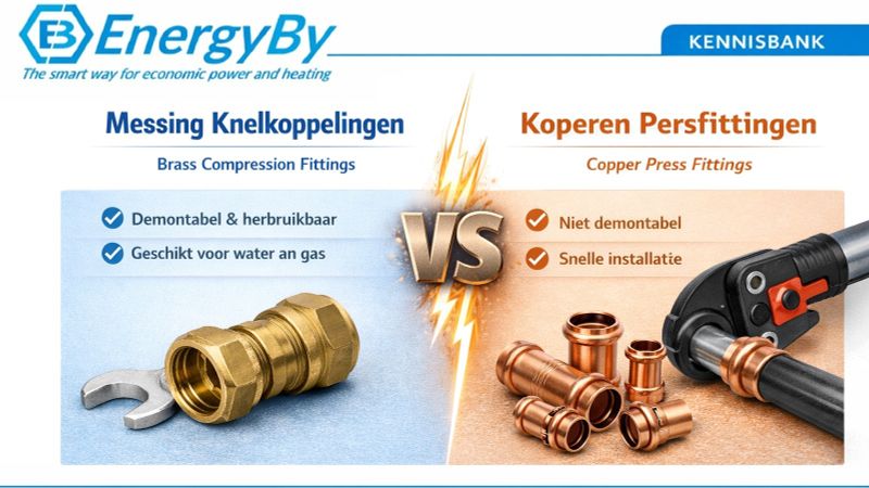 Messing knelfitting vs koperen persfitting