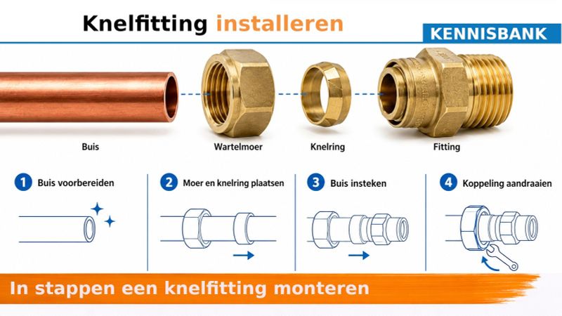 Hoe installeer je een knelfitting?