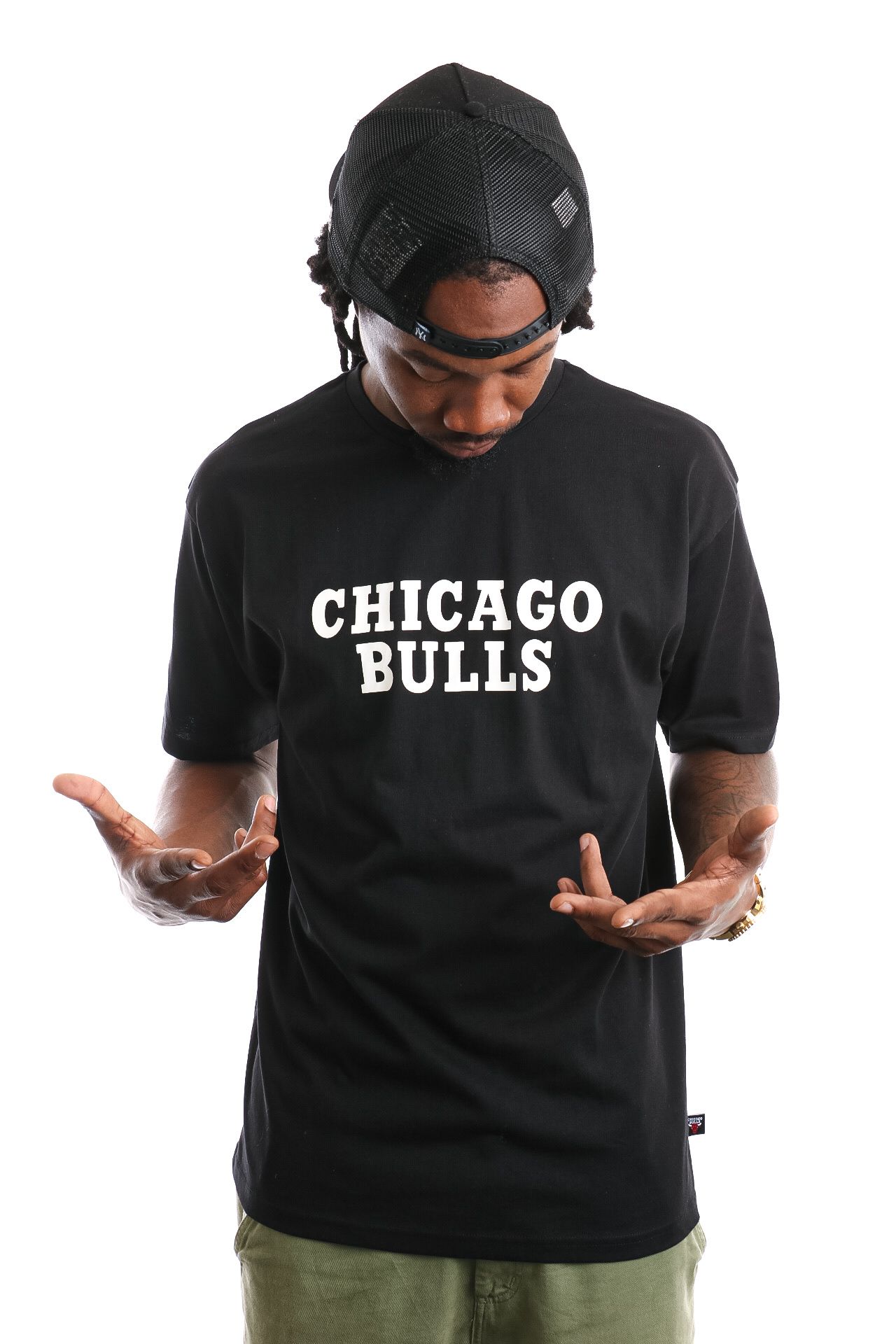 Afbeelding van New Era T-Shirt CHICAGO BULLS WASHED PACK WORDMARK OVERSIZED TEE BLACK NE13083847