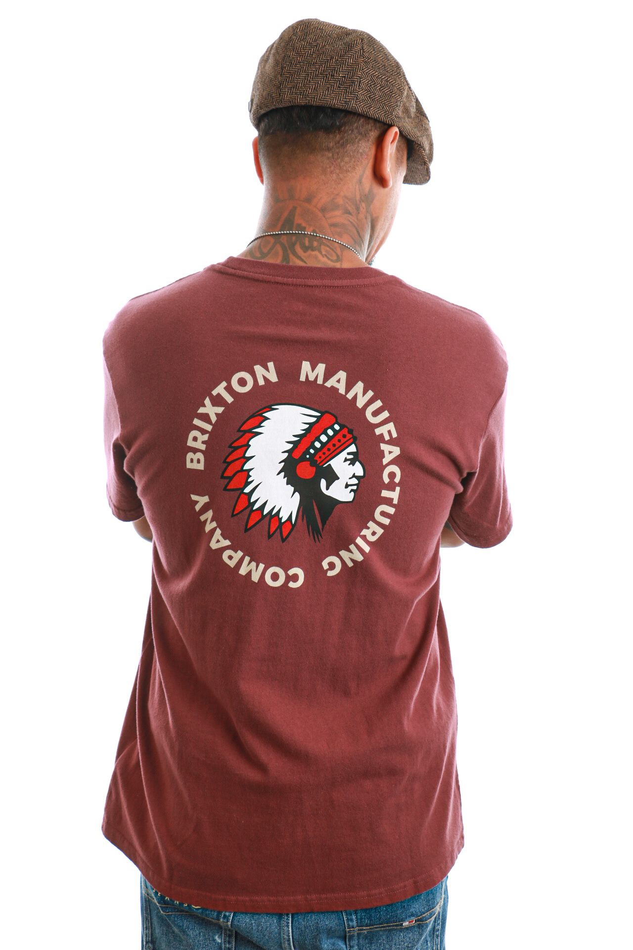Afbeelding van Brixton T-Shirt BRIXTON RIVAL STAMP S/S STT MAHOGANY GARMENT DYE 16551